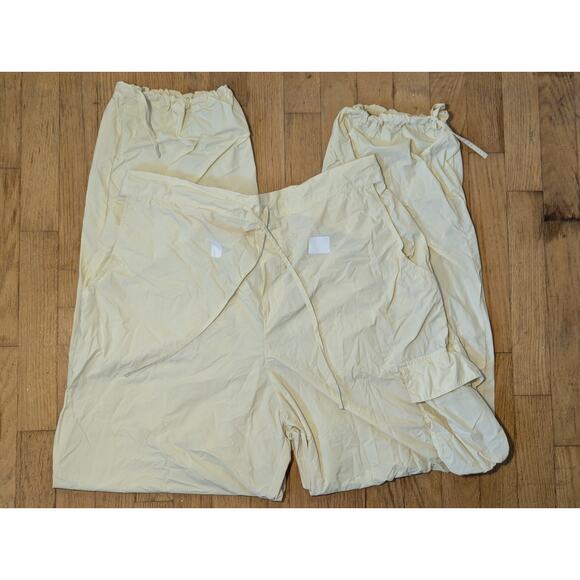 RTR DONNI. Cream Relaxed Nylon Cargo Pants Size XL 10-12 loose jogger - Picture 3 of 9
